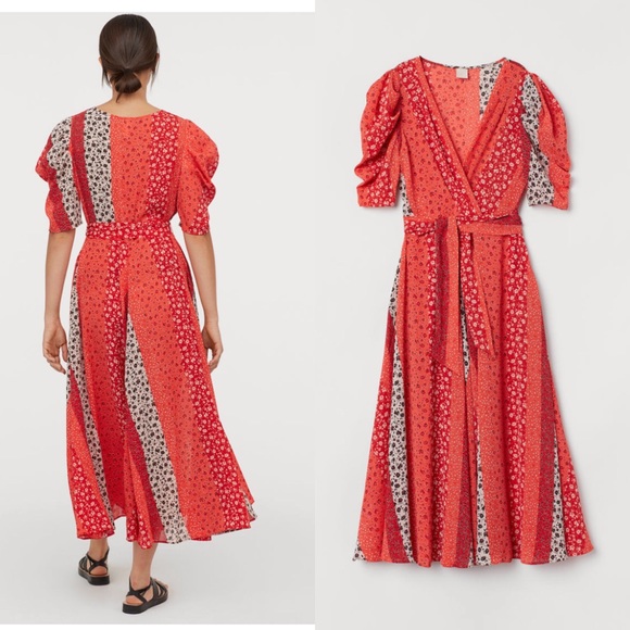 NWOT H&M V-neck Chiffon Dress - Picture 3 of 5